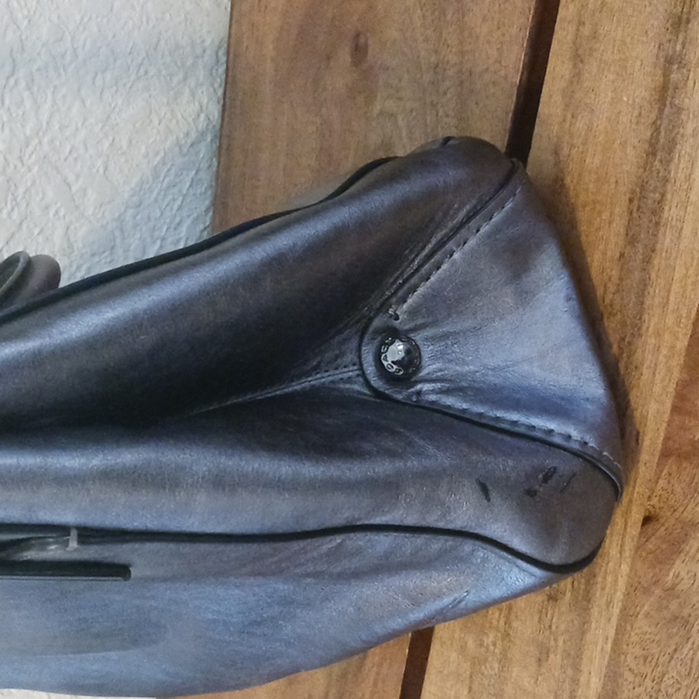 NWT Coach Metallic Silver Grace Bag With Coach Cherry Keychain 🍒 - Picture 16 of 16